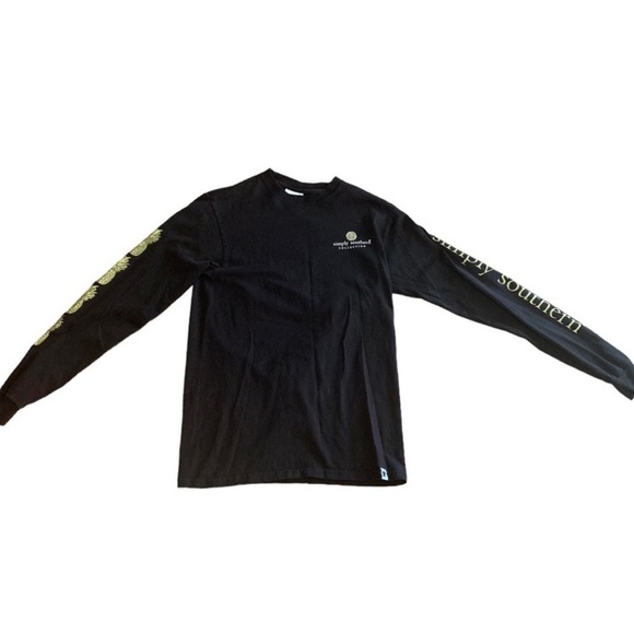 🔵 SALE 3/$25 SIMPLY SOUTHERN BLACK GOLD PINEAPPLE GRAPHIC LONG SLEEVE TEE SHIRT - Picture 5 of 12
